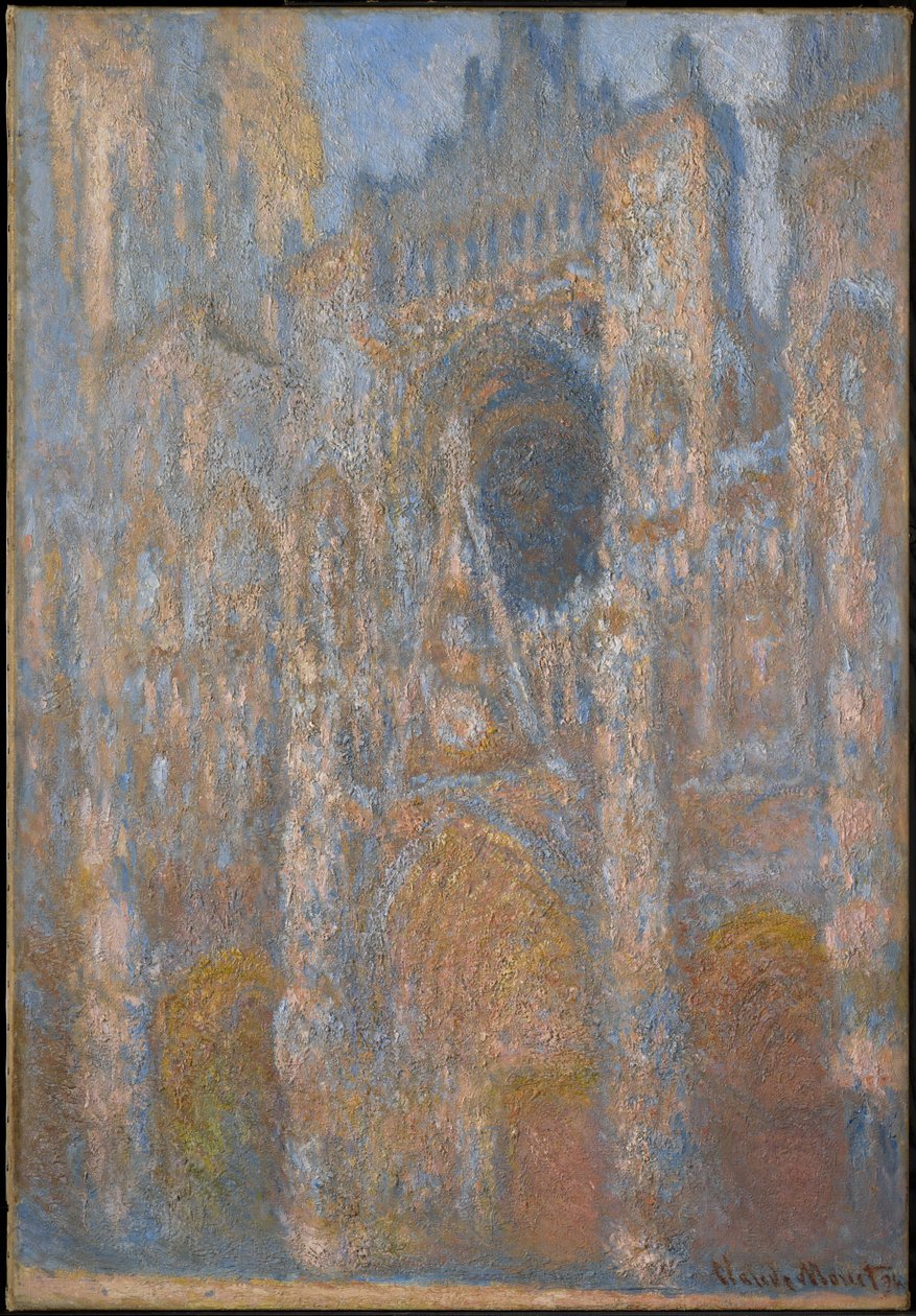 La cathédrale de Rouen, la façade baignée de soleil - Claude Monet