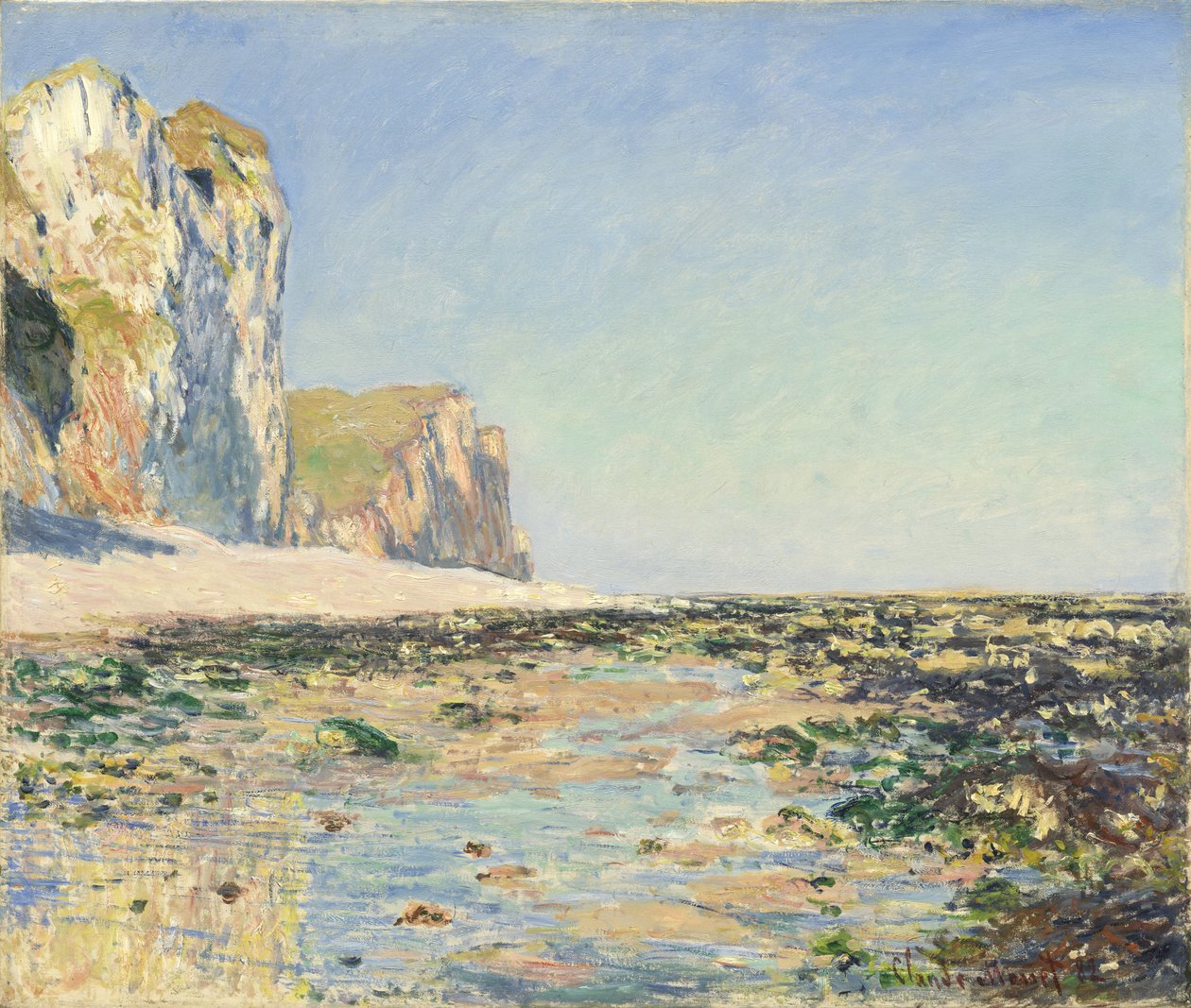 Le bord de mer et les falaises de Pourville au petit matin - Claude Monet