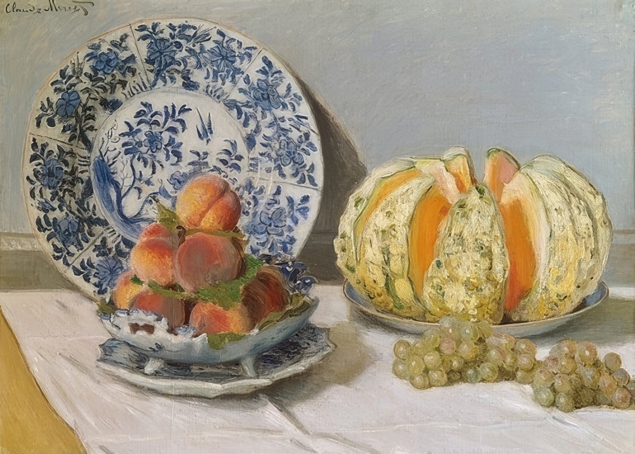Nature morte avec melon - Claude Monet