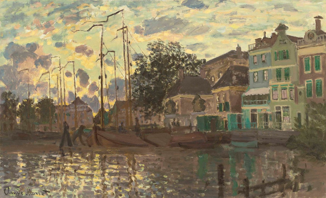 Le barrage à Zaandam, soir, 1871 - Claude Monet