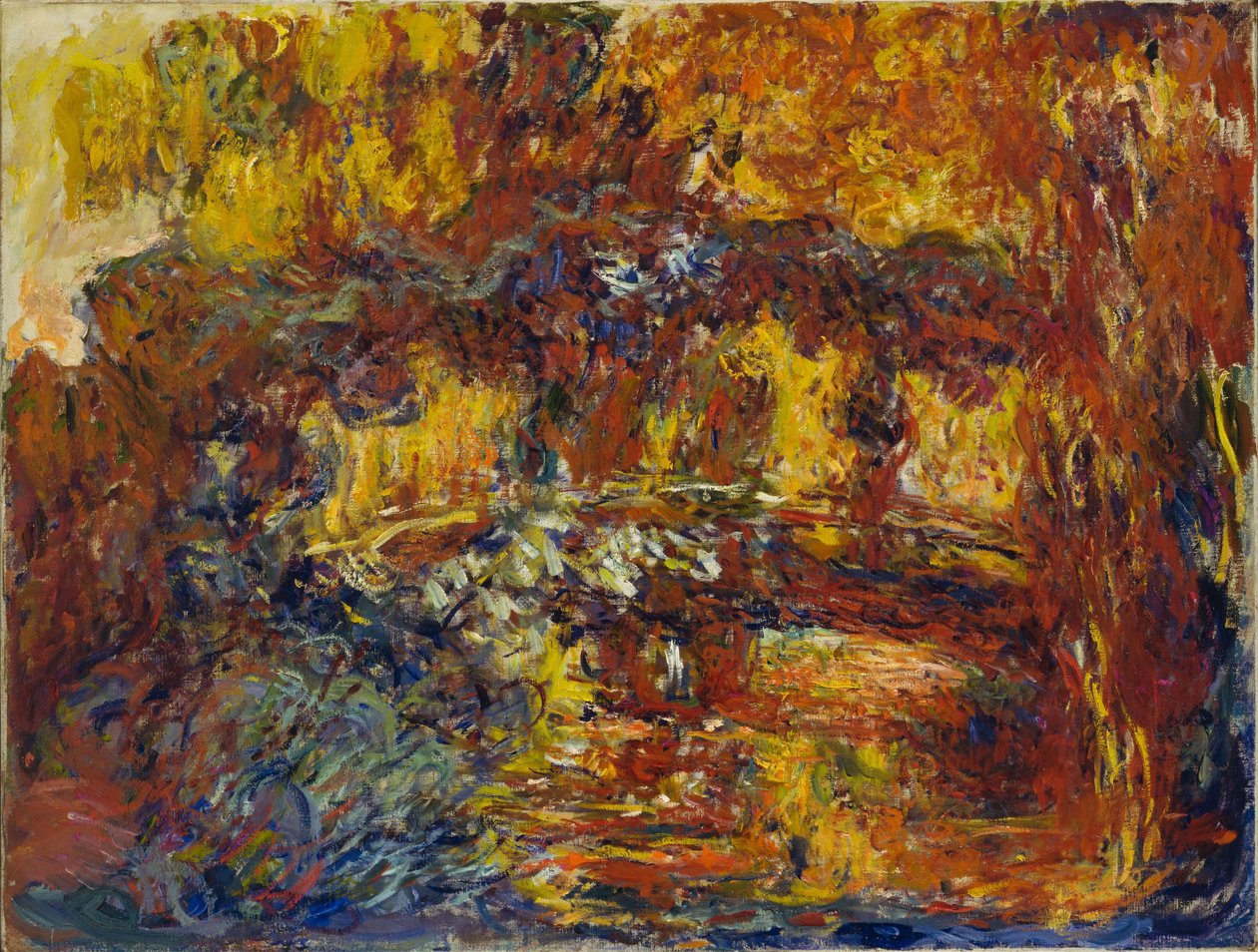 La passerelle japonaise, vers 1920 (huile sur toile) - Claude Monet