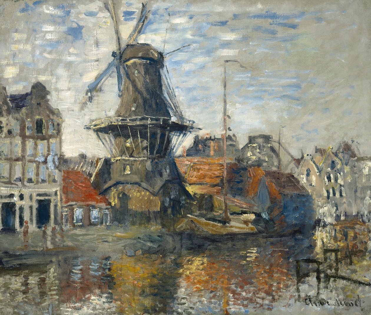 Le Moulin à vent, Amsterdam, 1871 - Claude Monet