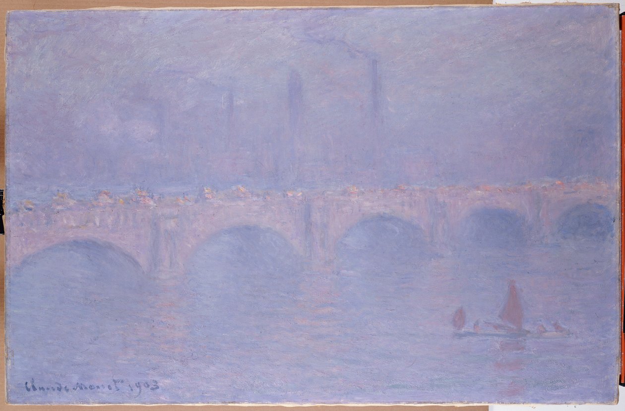 Pont de Waterloo, soleil voilé - Claude Monet