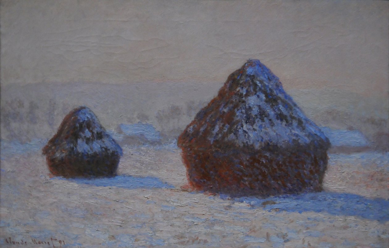 Meules de blé, effet de neige, matin, 1891 - Claude Monet