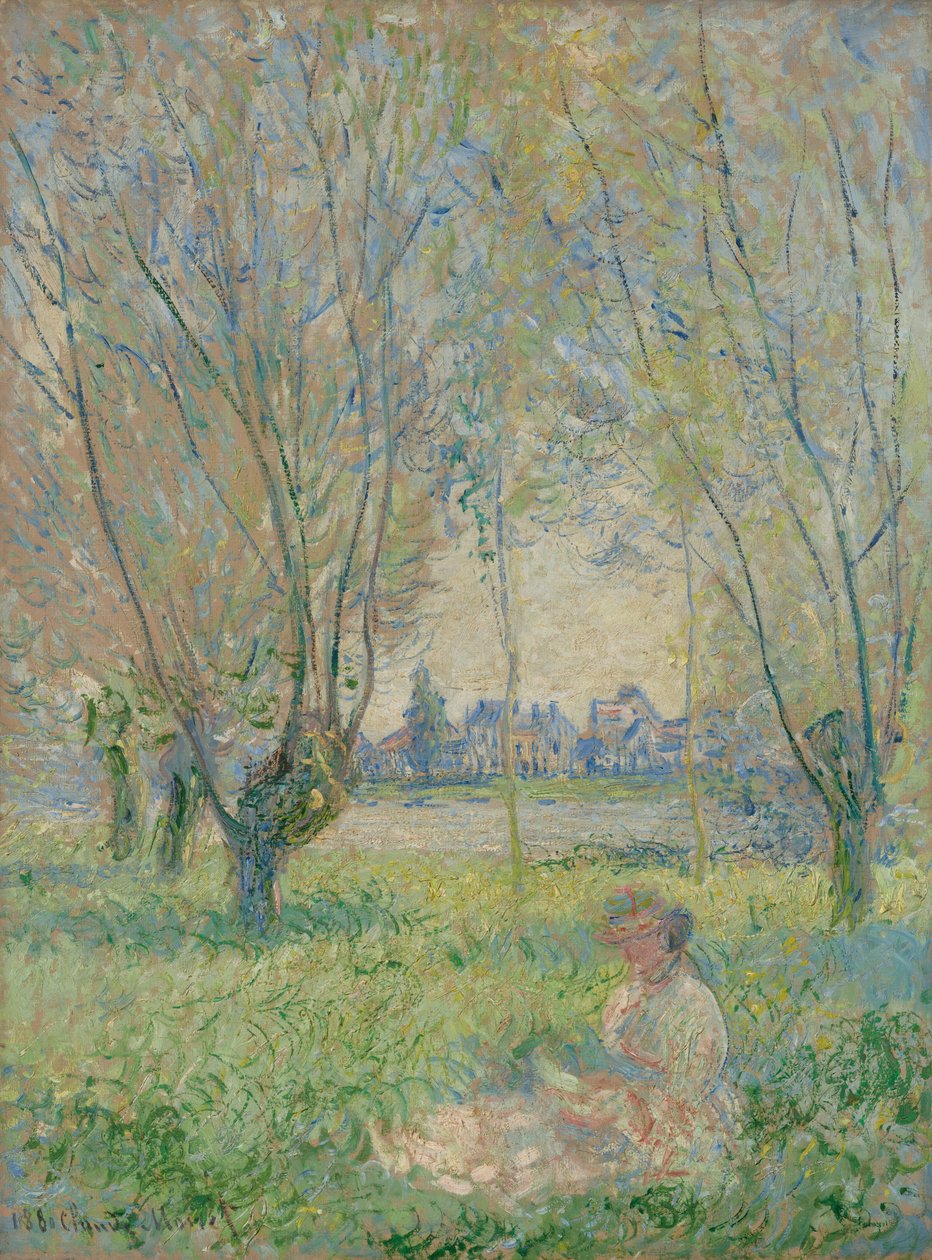 Femme assise sous les saules - Claude Monet