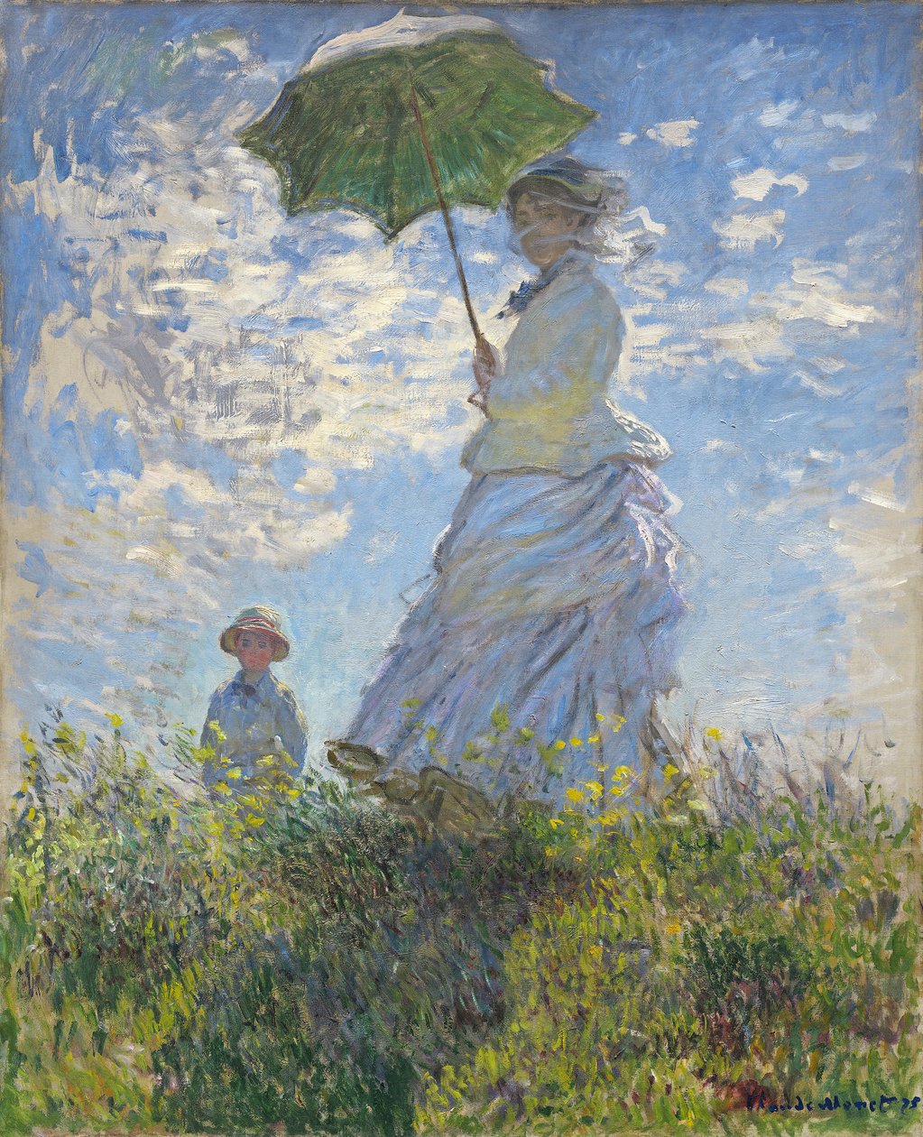 Femme avec une ombrelle - Madame Monet et son fils - Claude Monet