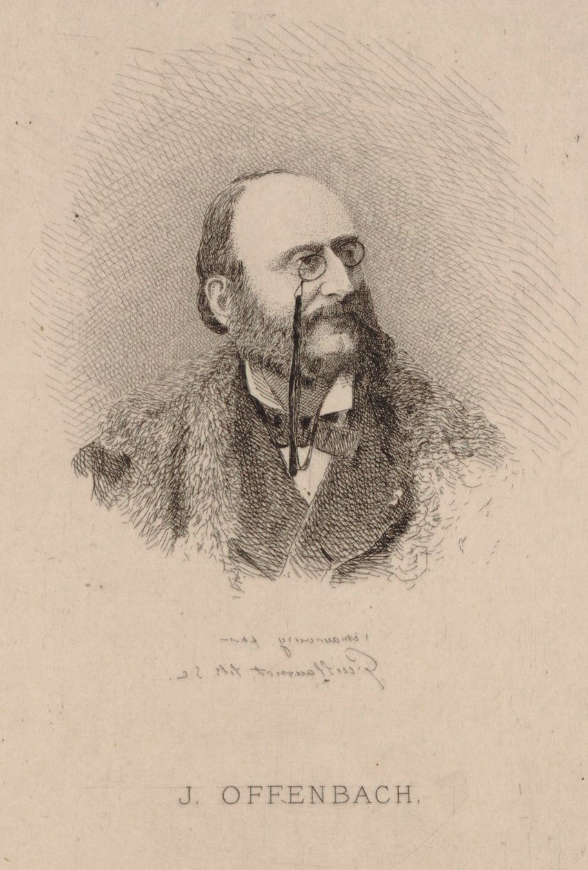 Portrait de Jacques Offenbach - Claude Nicolas Eugène Guillaumot