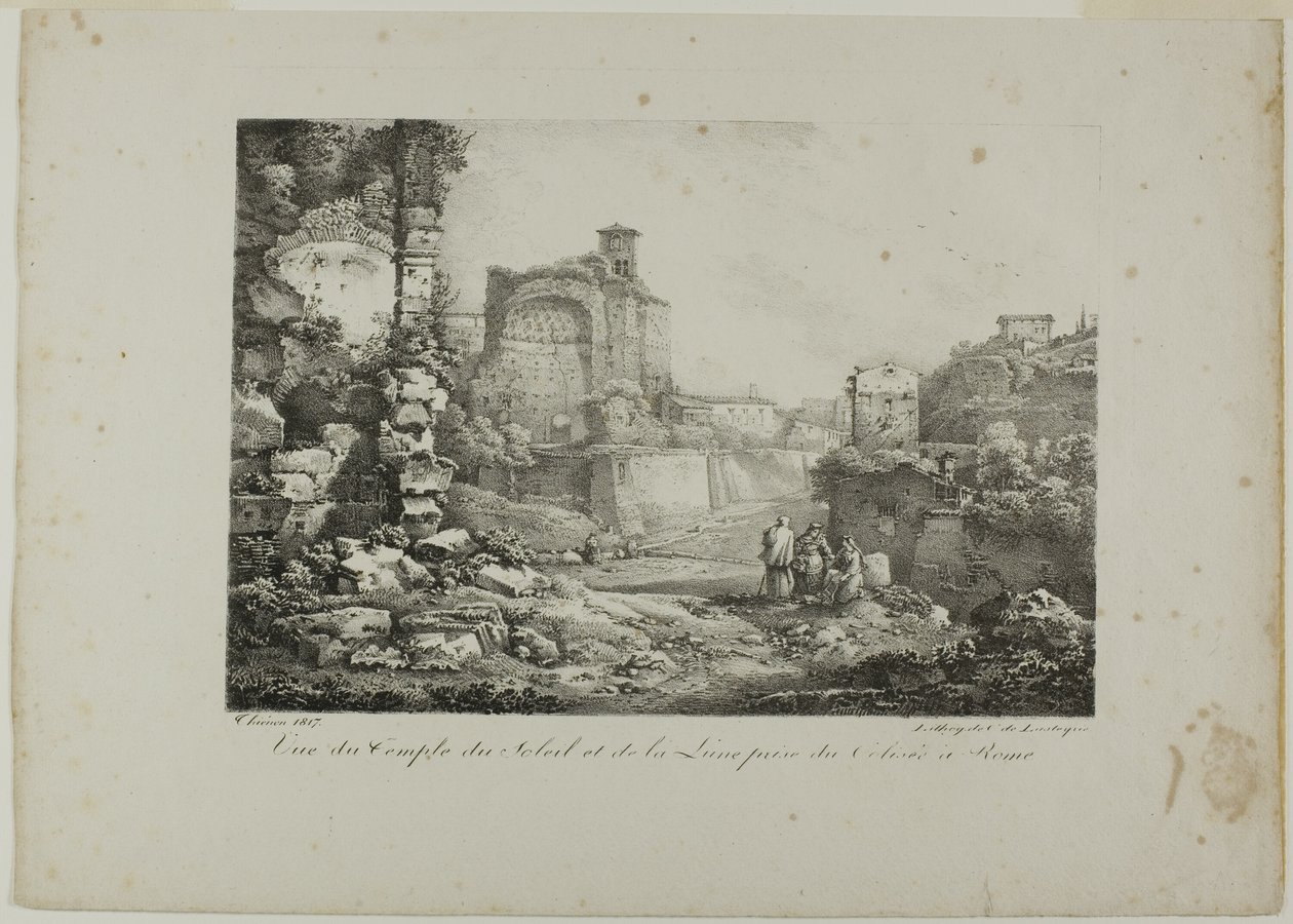 Vue du Temple du Soleil et de la Lune depuis le Colisée à Rome - Claude Thienon