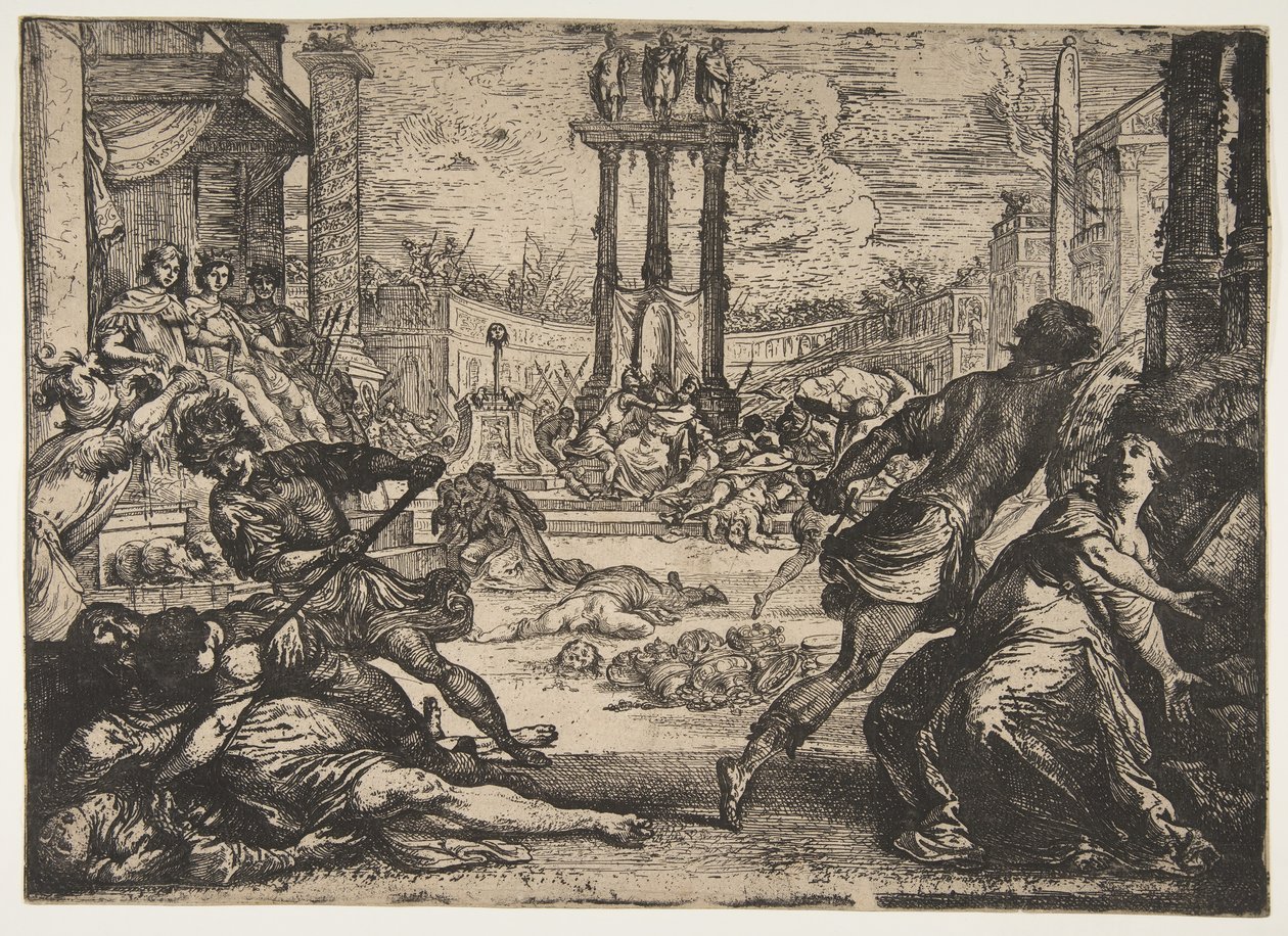 Un massacre par le triumvirat, vers 1624 - Claude Vignon