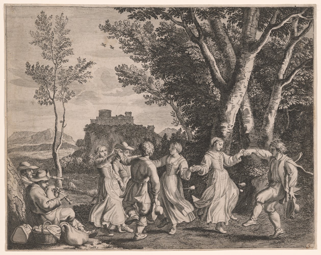 La danse, planche 6 des Pastorales - Claudine Bouzonnet Stella