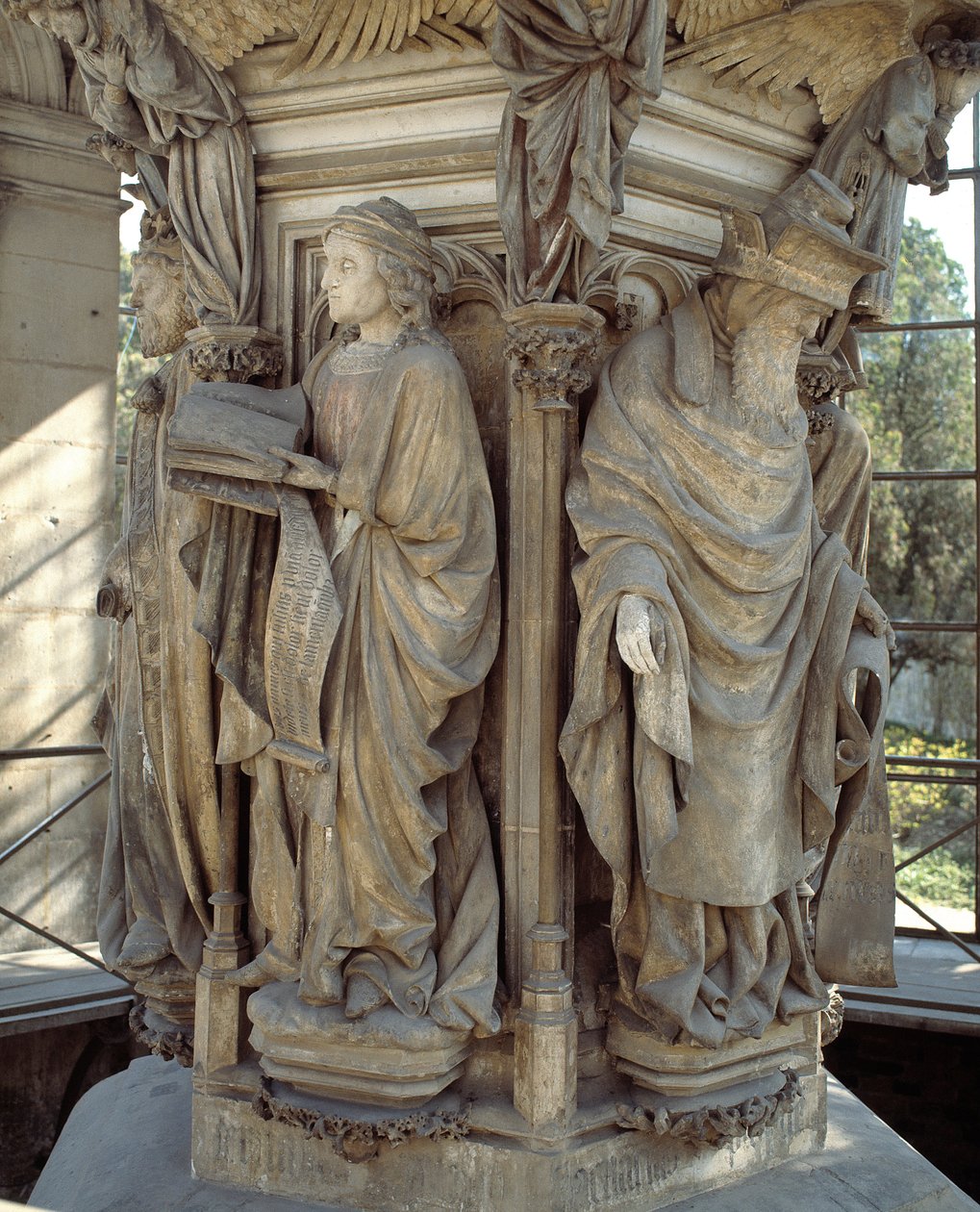 Jérémie et Zacharie. La base du Puits de Moïse (sculpture) - Claus Sluter