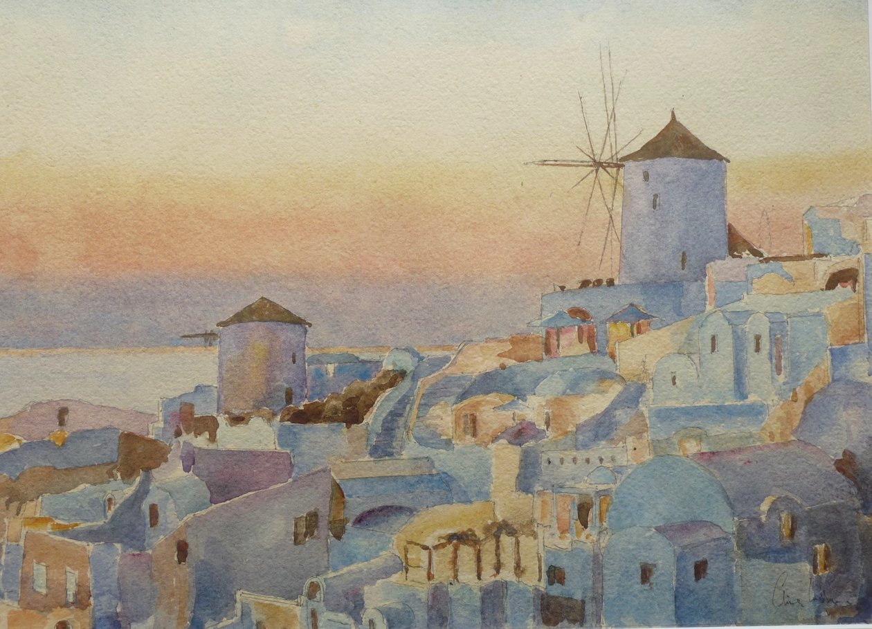 Santorin Oia – Coucher de Soleil, Heure d