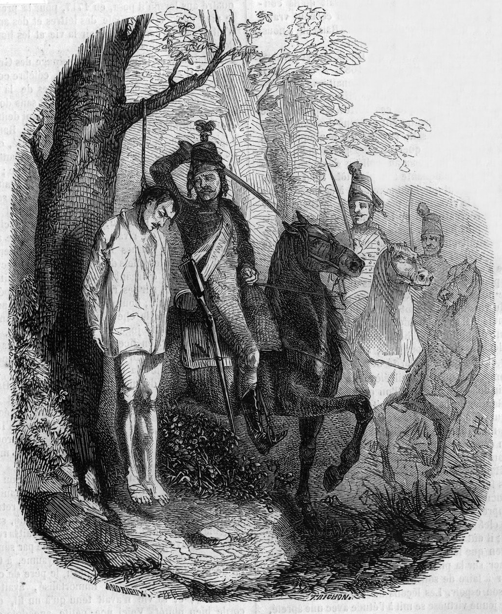 Claude Rameau abattu par des hussards - Clément Auguste Andrieux