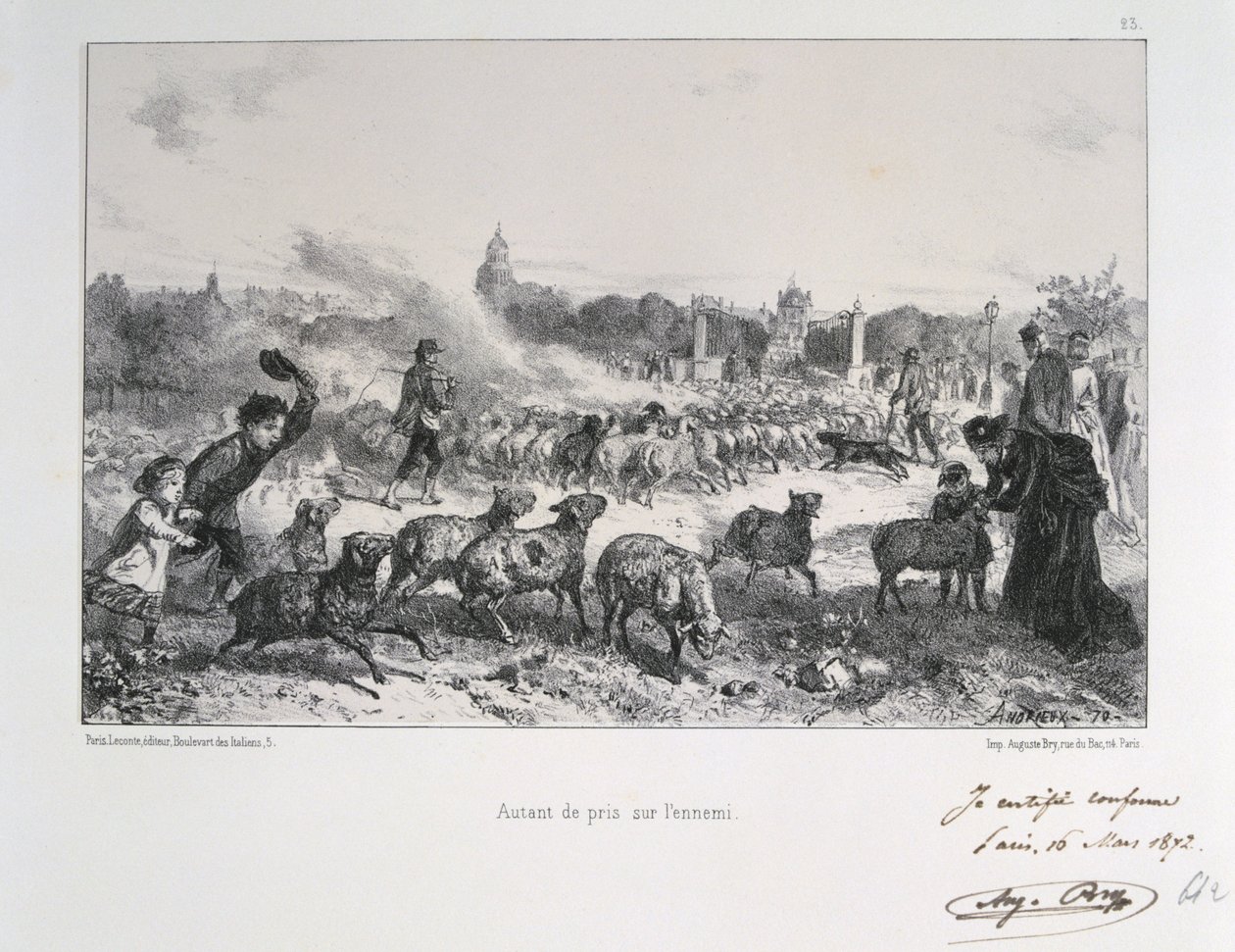 Guerre franco-prussienne 1870-1871 : Chasser un troupeau de moutons pour éviter qu