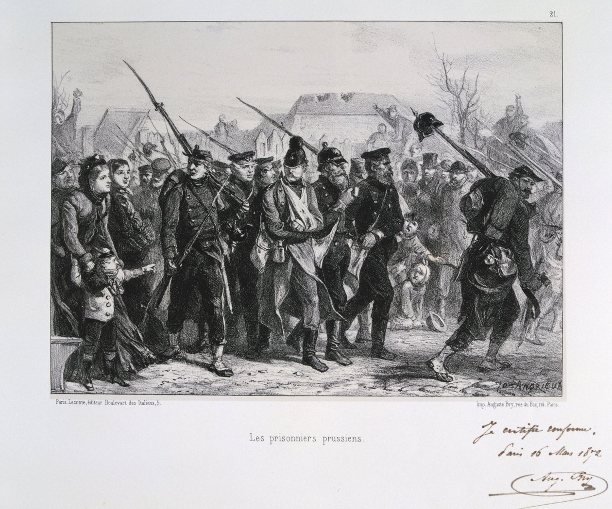 Guerre franco-prussienne 1870-1871 : Prisonniers de guerre prussiens. D