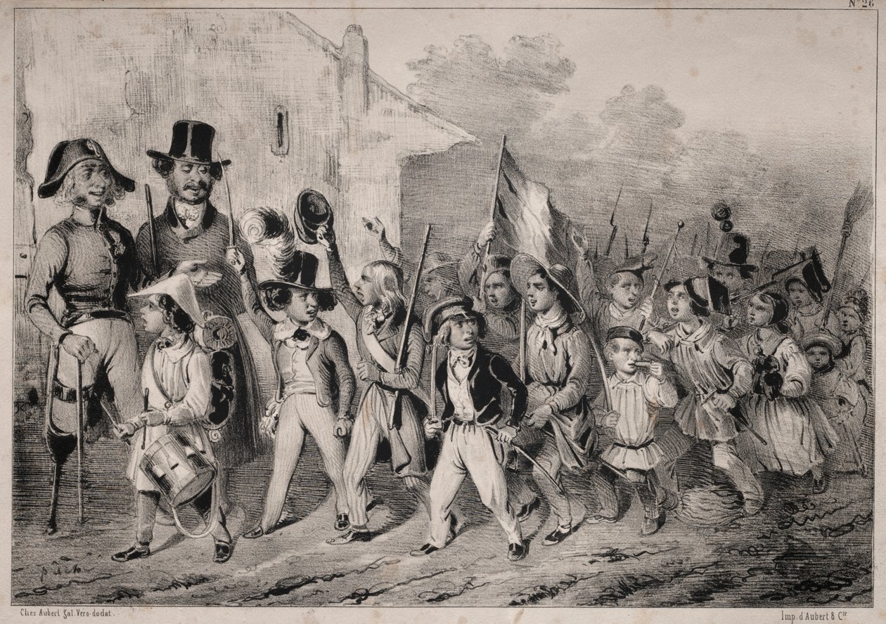 Actualités : Bon! Les moutards en veulent aussi! quand on parle de guerre! comme tout ça prend feu! ... On voit que c