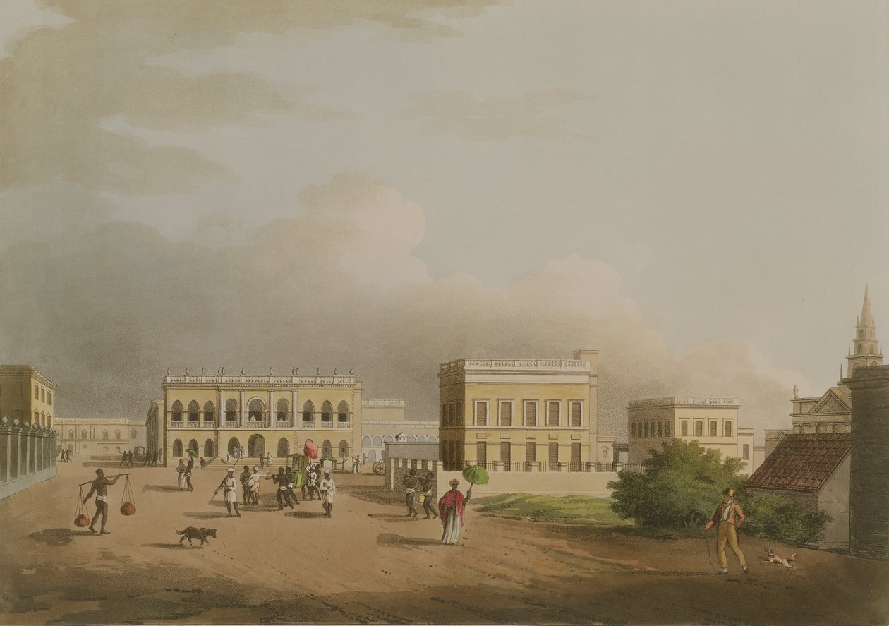 Le Vieux Palais de Justice, Calcutta, planche 17 de Vingt-Quatre Vues en Hindoustan, gravé par Harradon, publié par Edward Orme, 1805 - Colonel Francis Swain Ward