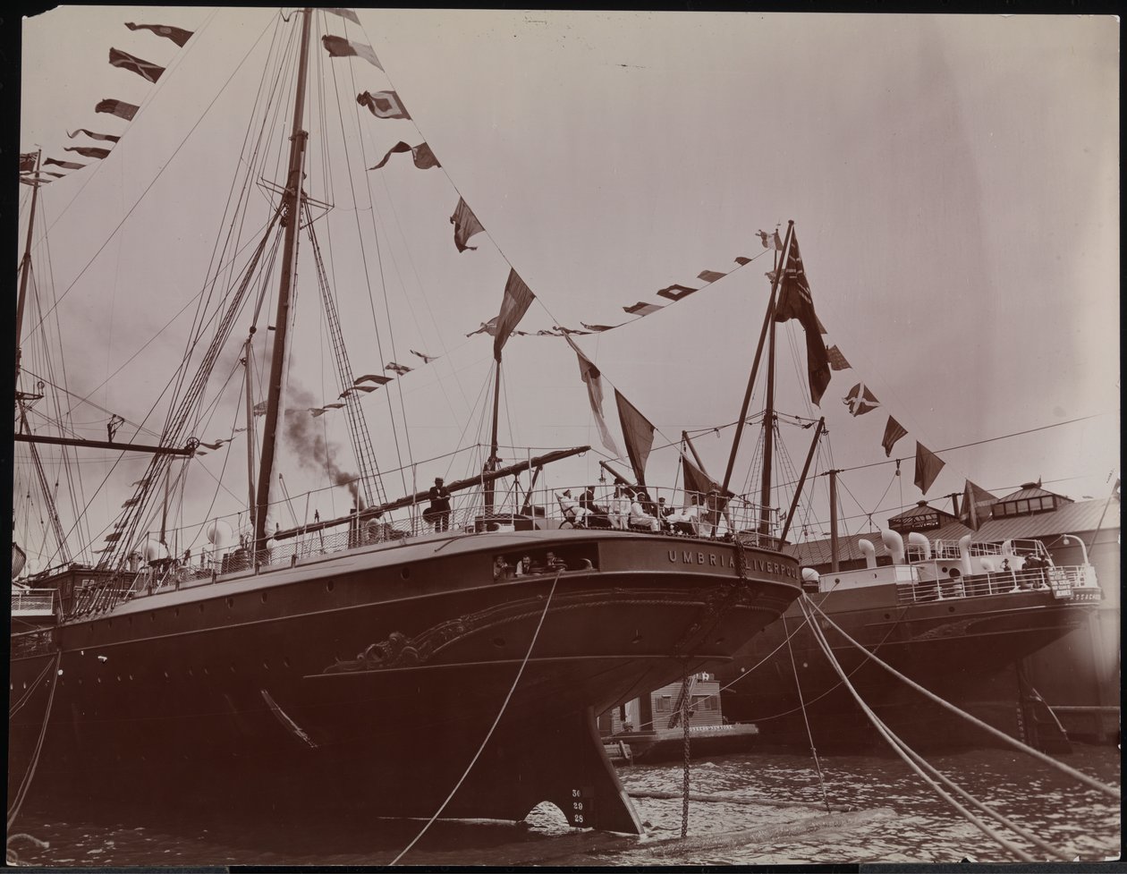 S.S. "Umbria" à quai, vers 1897 - Company Byron