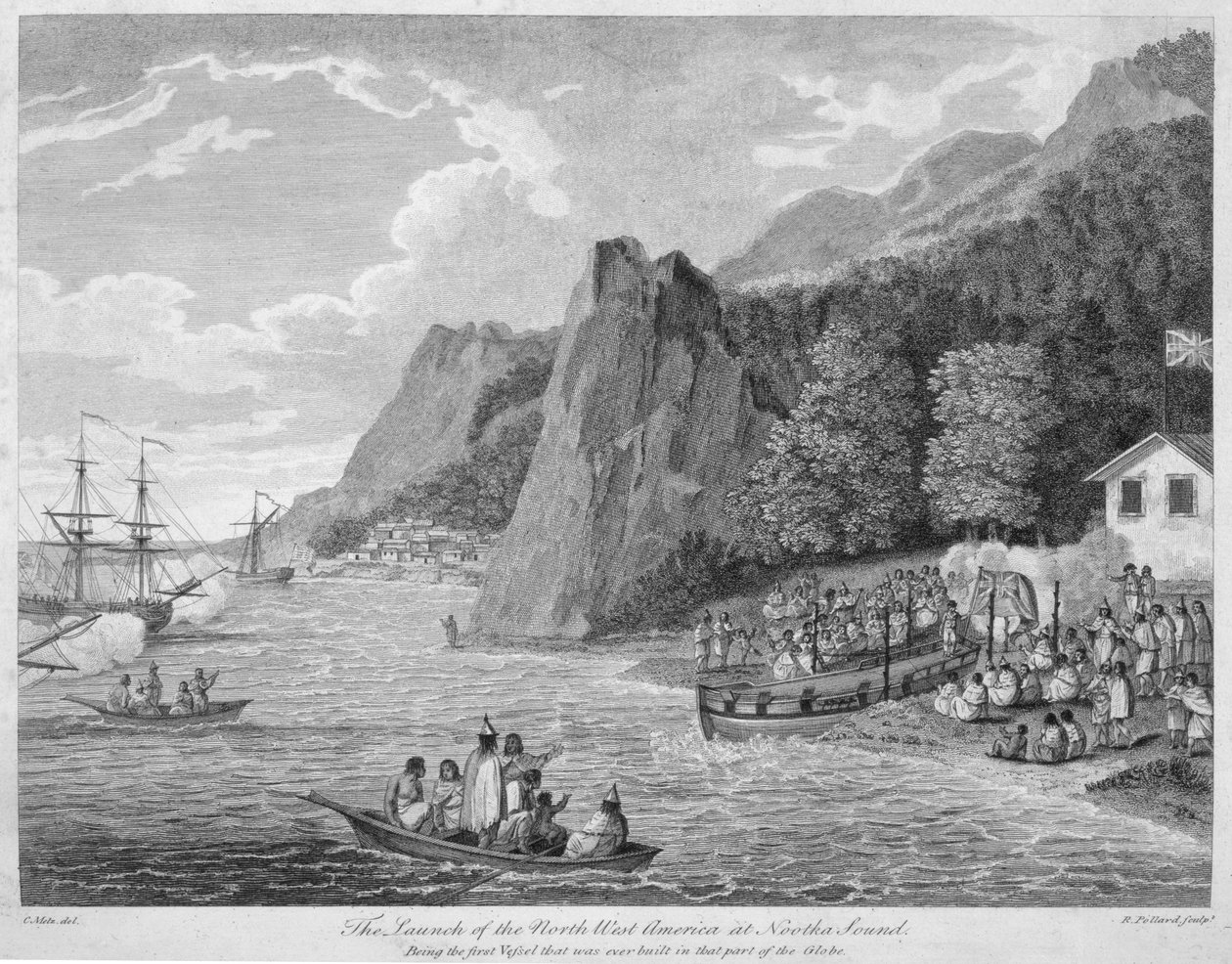Le lancement du North West America à Nootka Sound, de 