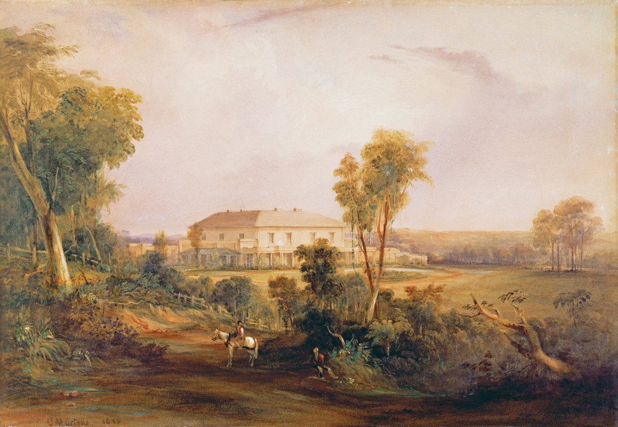 Maison de Camden Park, domicile de John MacArthur (1767-1834), 1843 - Conrad Martens