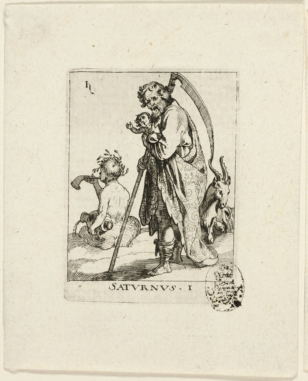 Saturnus, première planche de Der VII Planeten - Conrad Meyer