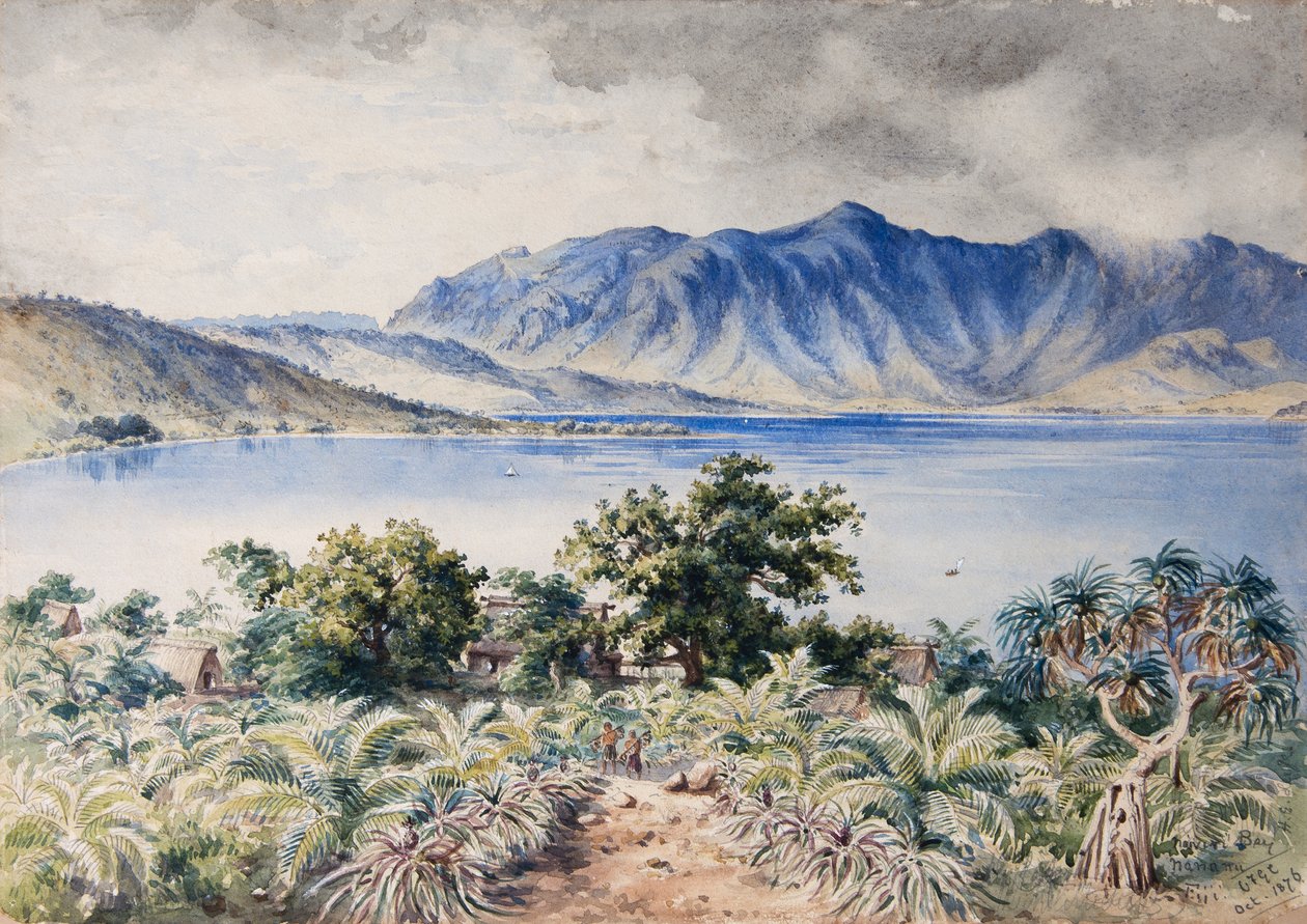 Baie de Naiviri, Nananu, Fidji 1876 | Estampe d'art
