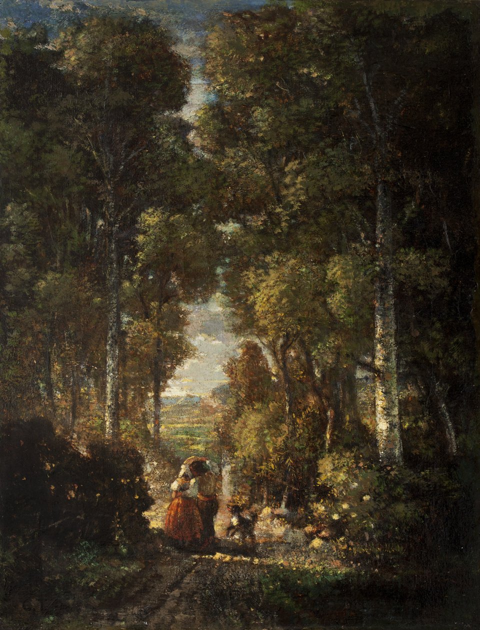 Chemin du village - Constant-Emile Troyon