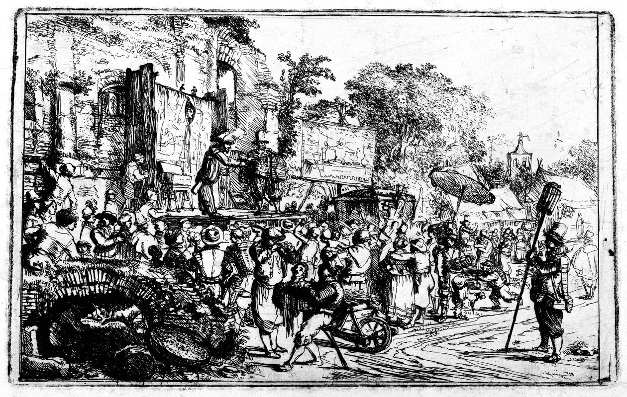 Foire de campagne avec deux charlatans - Constantin Daniel van Renesse