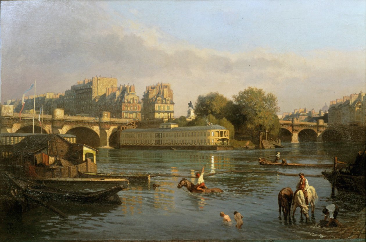Pont Neuf and Ile de la Cite, Paris … - Constantin Emile Meunier