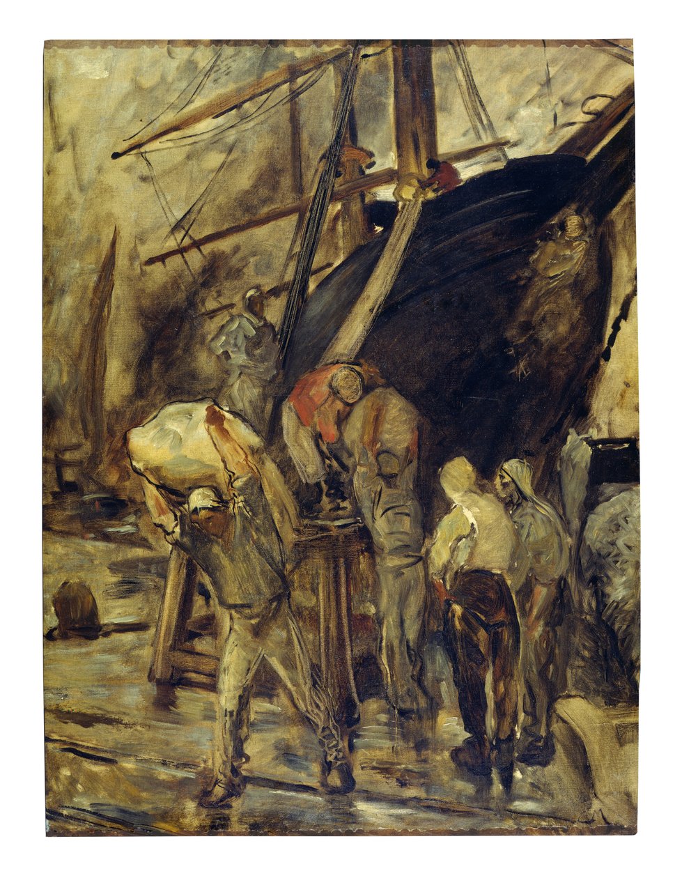 Déchargement du navire - Constantin Emile Meunier