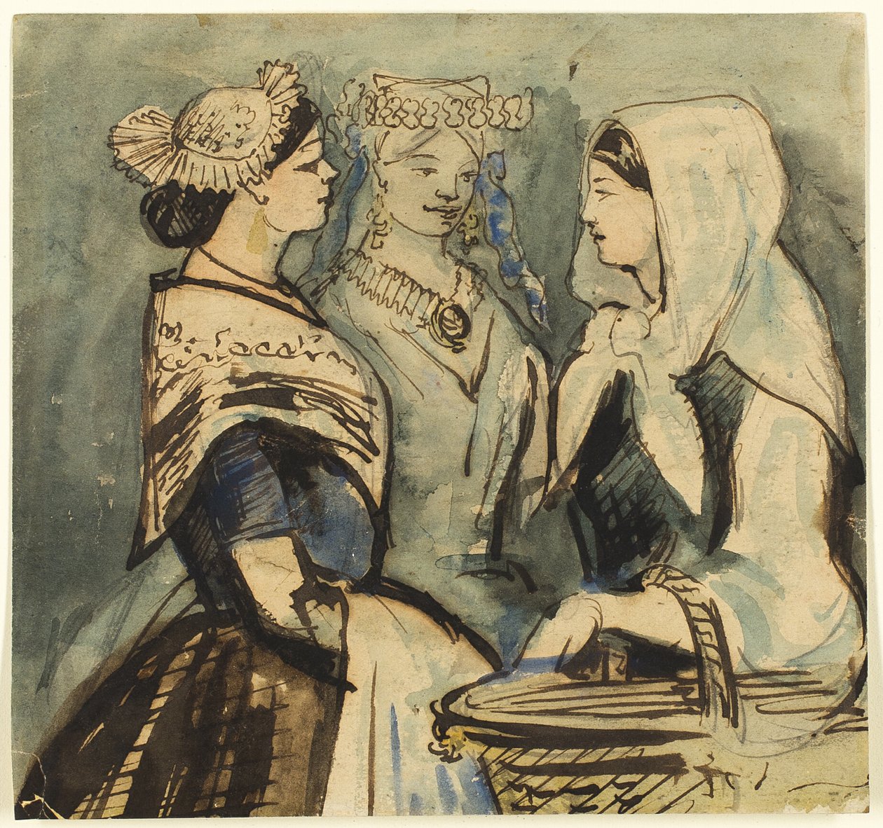 Trois femmes servantes - Constantin Guys