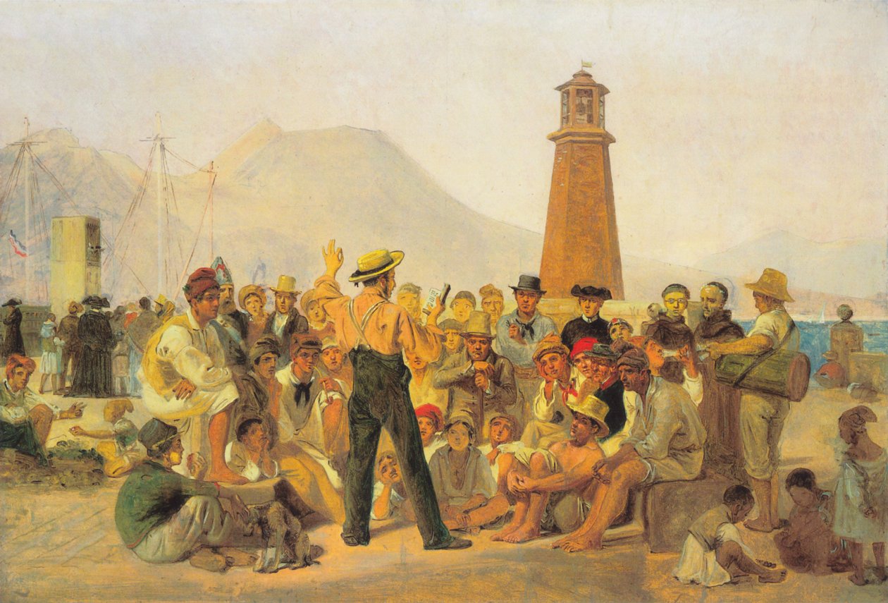 Un récitant de "Orlando Furioso" au Molo, Naples - Constantin Hansen