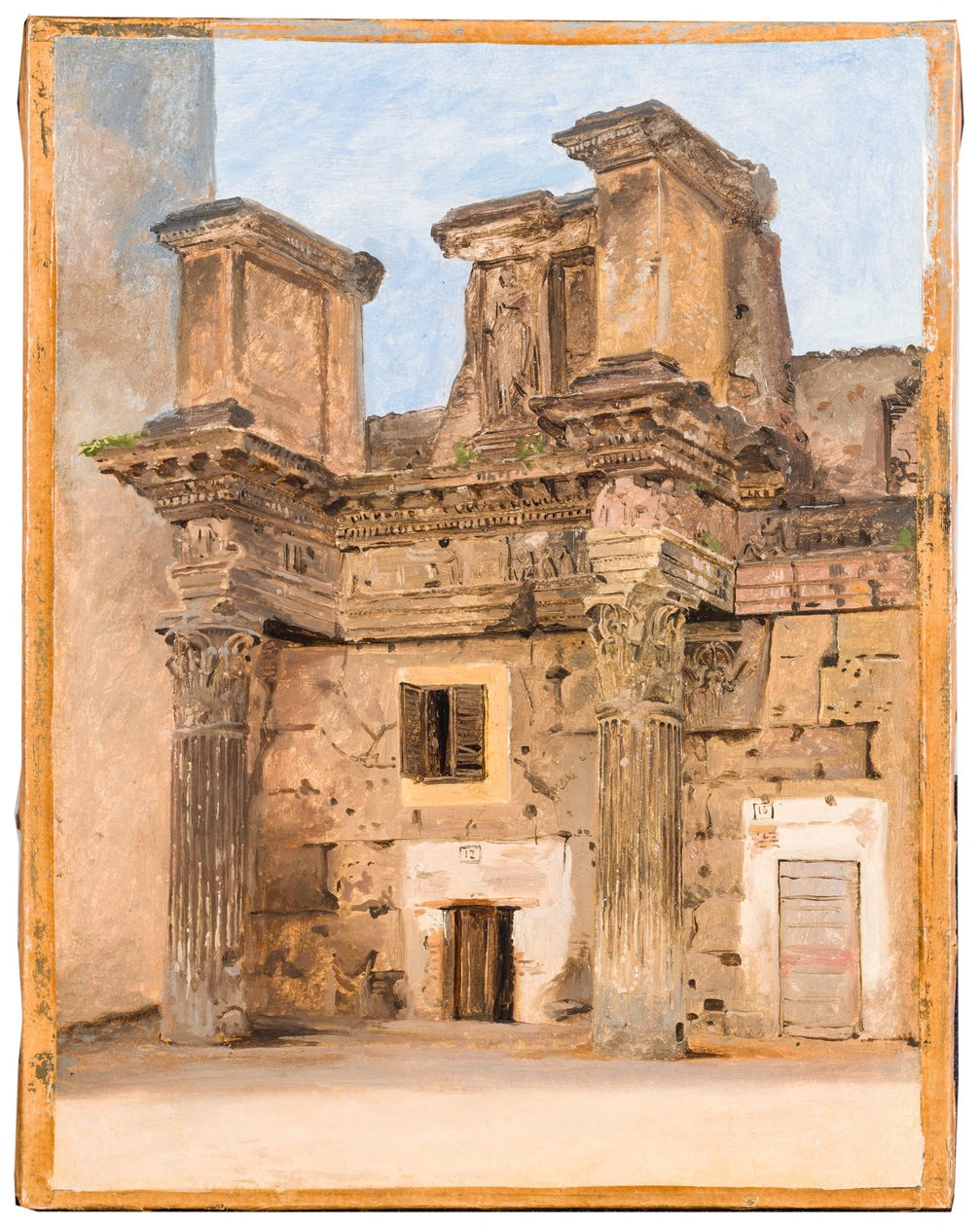 Une partie du mur du Forum de Nerva à Rome - Constantin Hansen