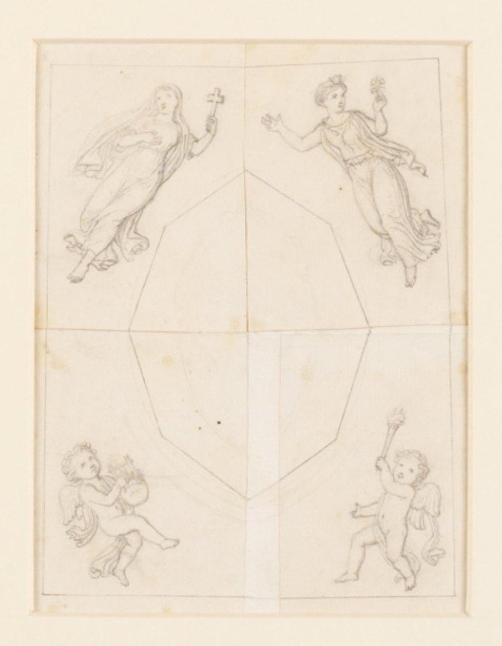 Esquisse pour décoration de plafond - Constantin Hansen
