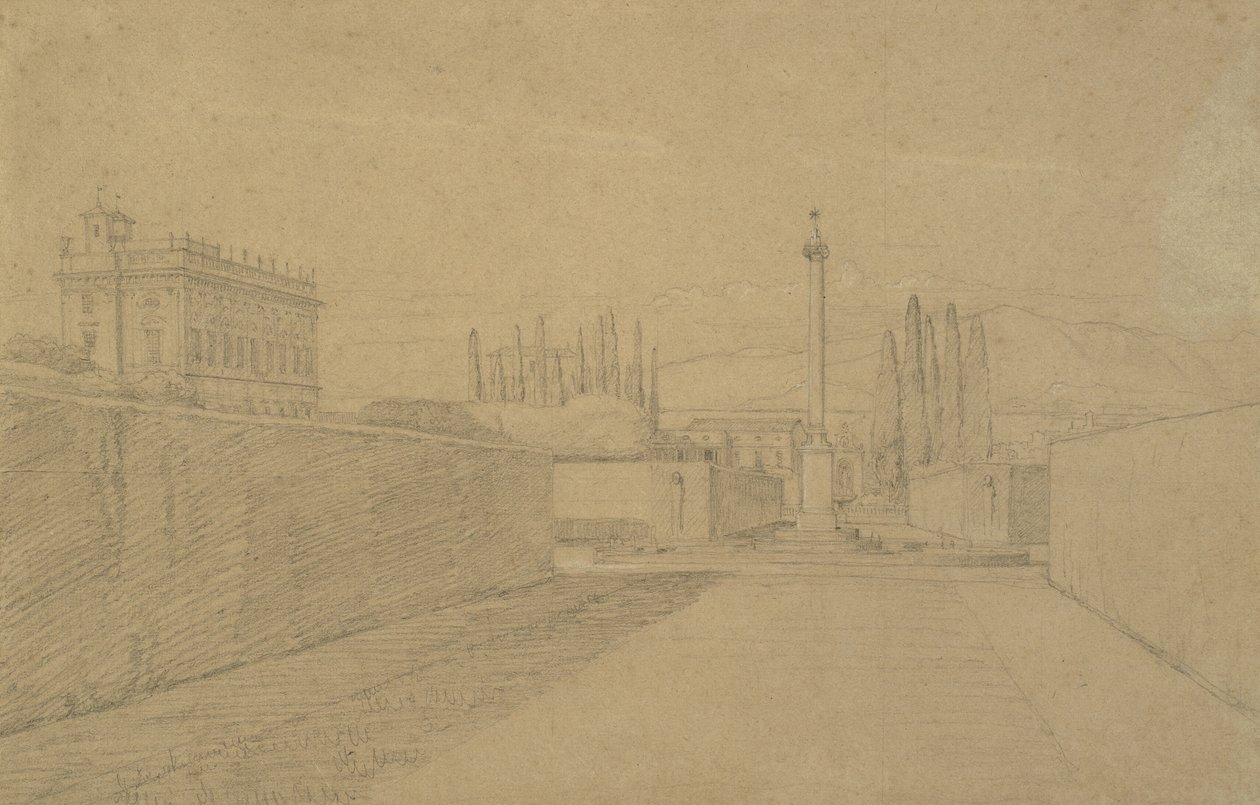 Dans les jardins de la Villa Albani - Constantin Hansen