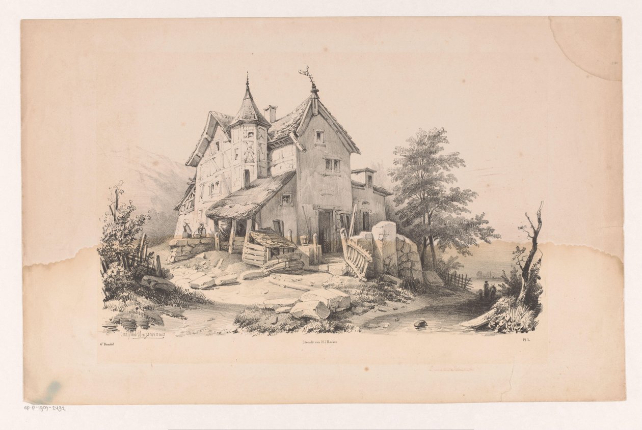 Figures priant dans un paysage - Constantinus Cornelis Huysmans