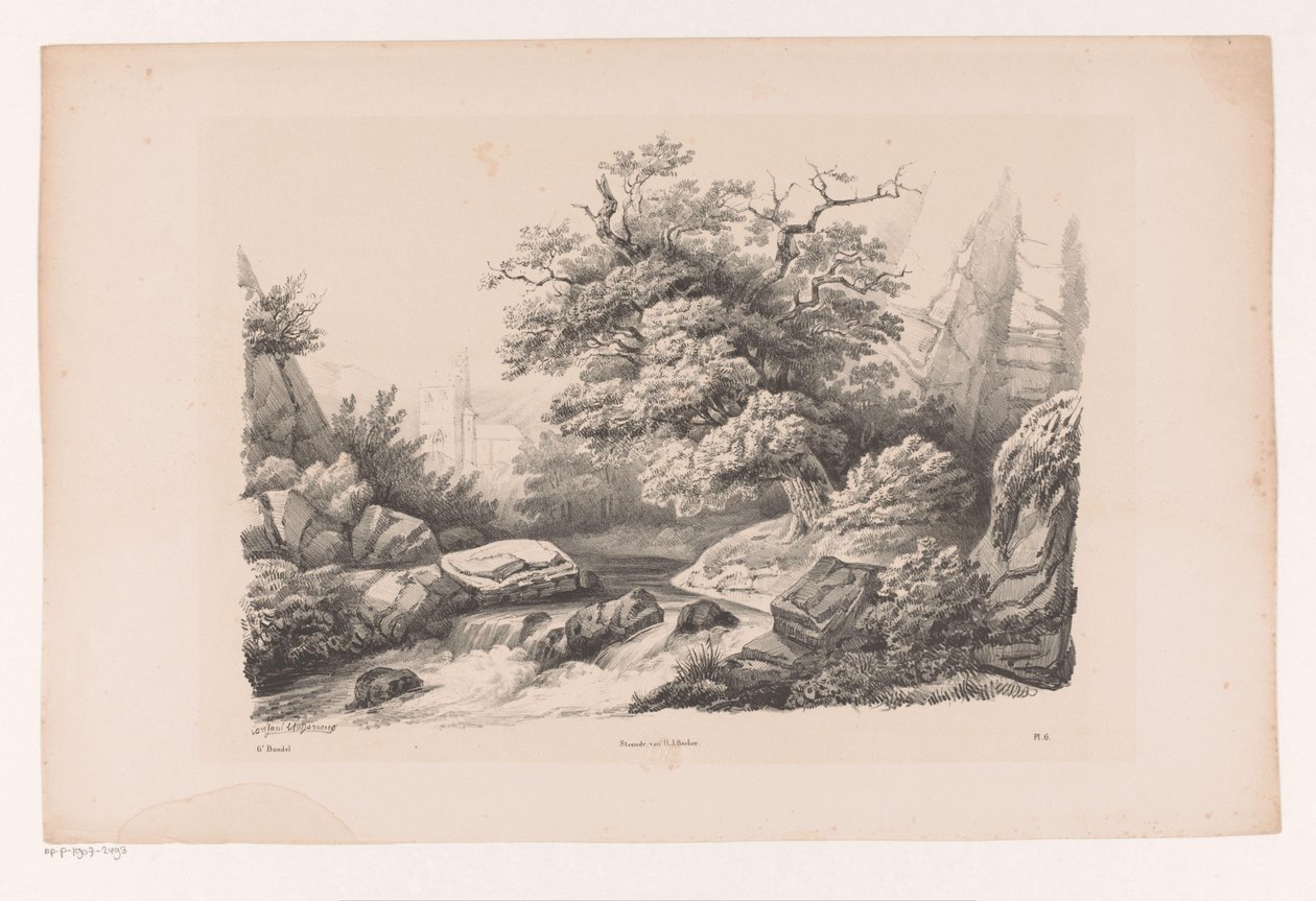 Paysage rocheux avec ruisseau - Constantinus Cornelis Huysmans