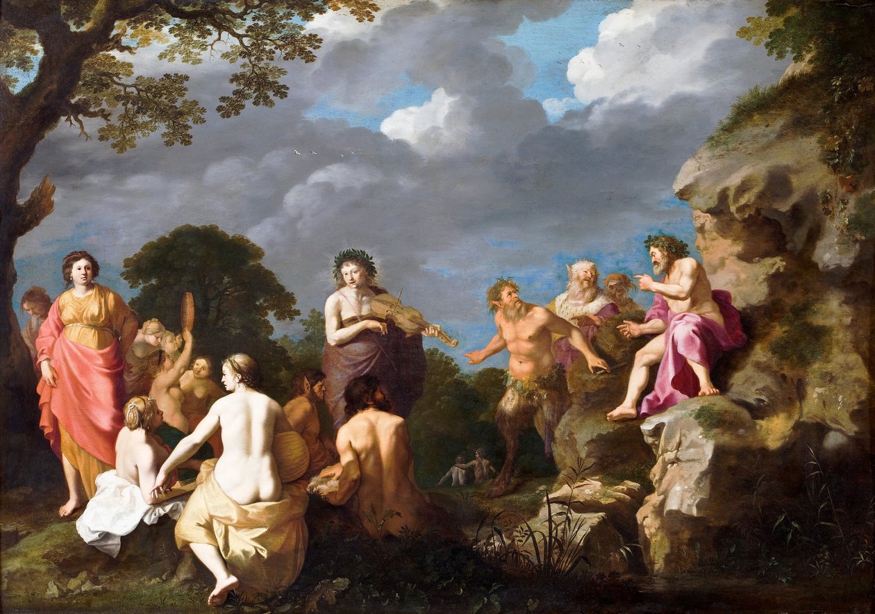 Le concours musical entre Apollon et Marsyas - Cornelis van Poelenburch