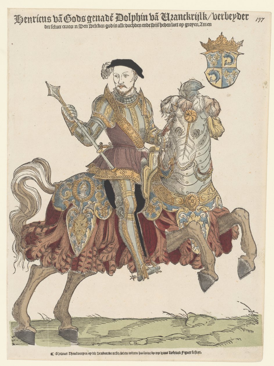 Portrait de Henri II de France à cheval - Cornelis Anthonisz. (manner of)