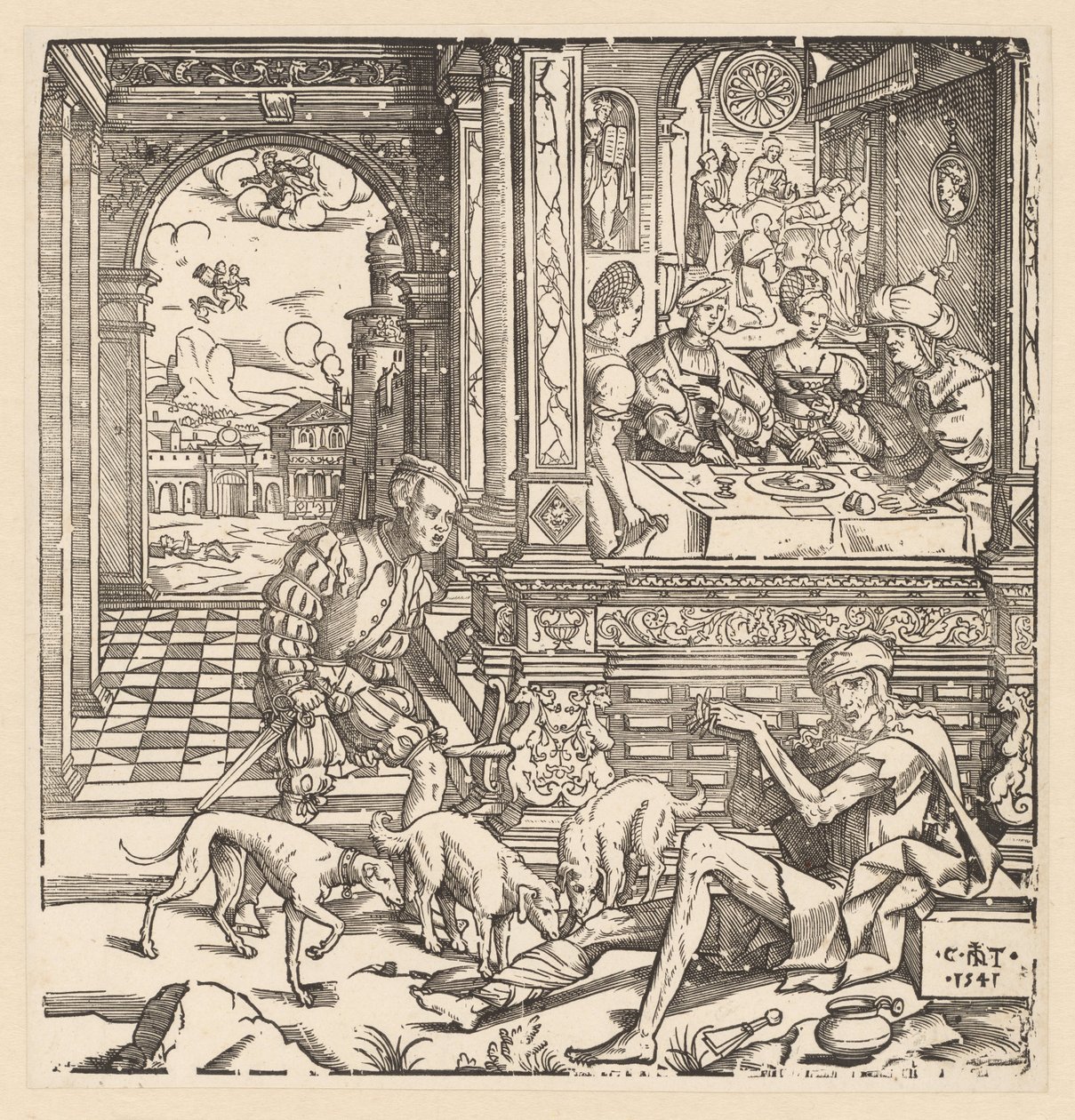 Le riche et le pauvre Lazare - Cornelis Anthonisz.