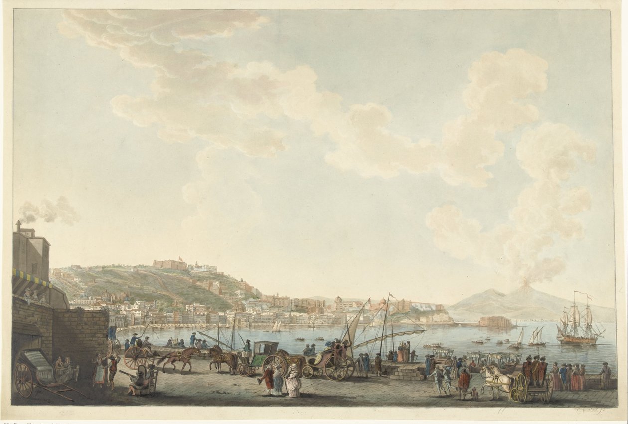 Vue du port de Naples - Cornelis Apostool