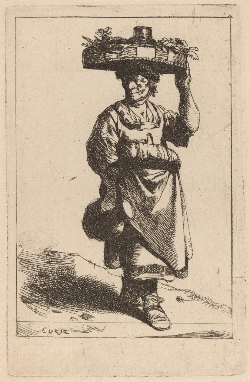 Femme portant un panier - Cornelis Pietersz Bega