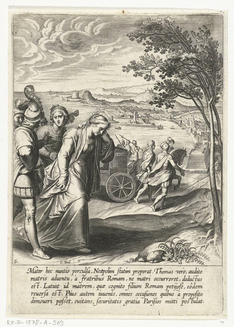 La mère de Thomas le cherchant à Naples (La vie de saint Thomas d