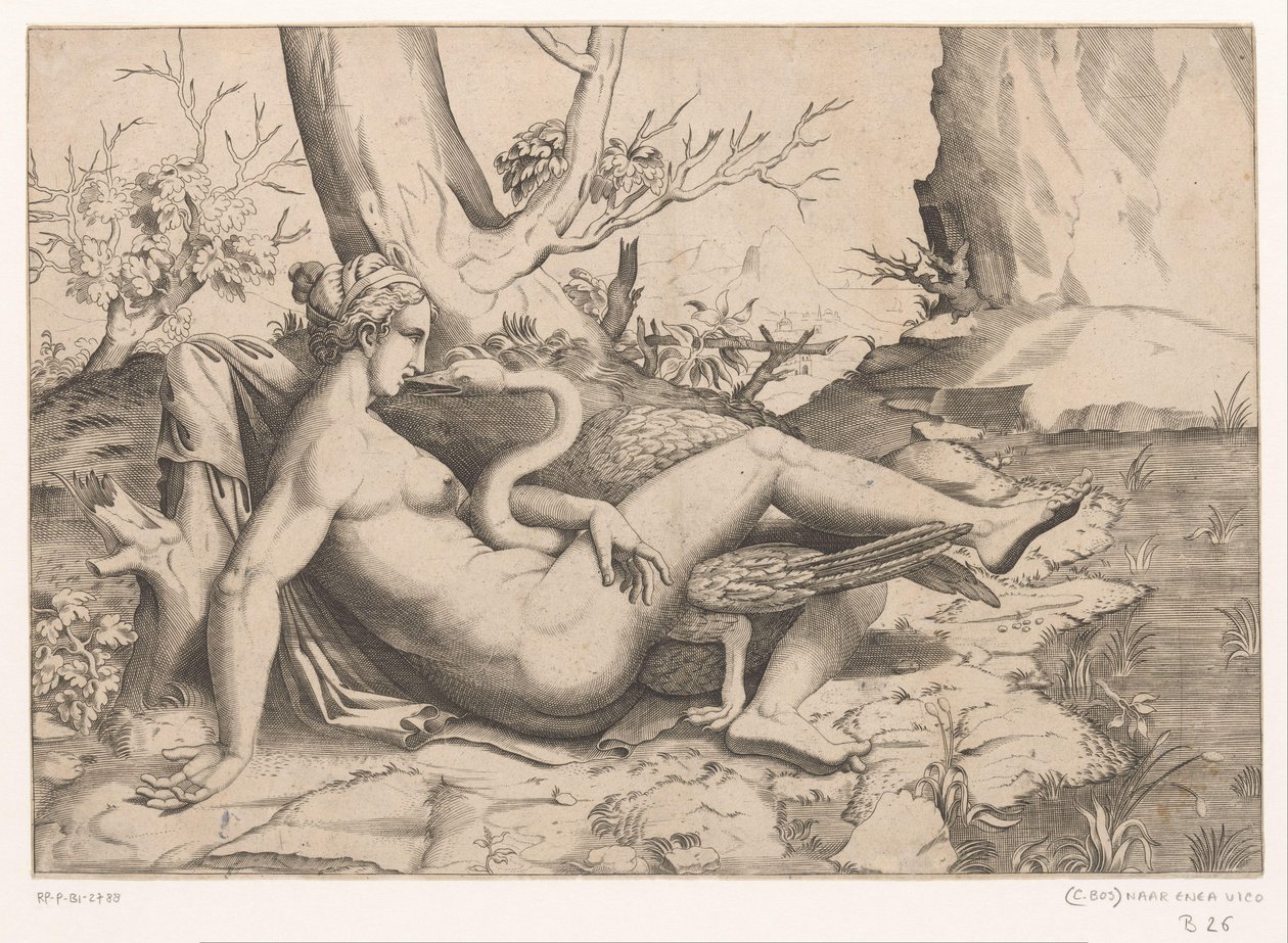 Léda et le cygne - Cornelis Bos (possibly)