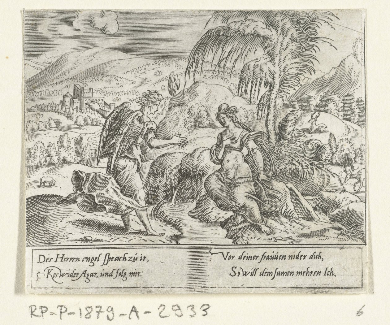 Un ange ramène Agar - Cornelis Bos