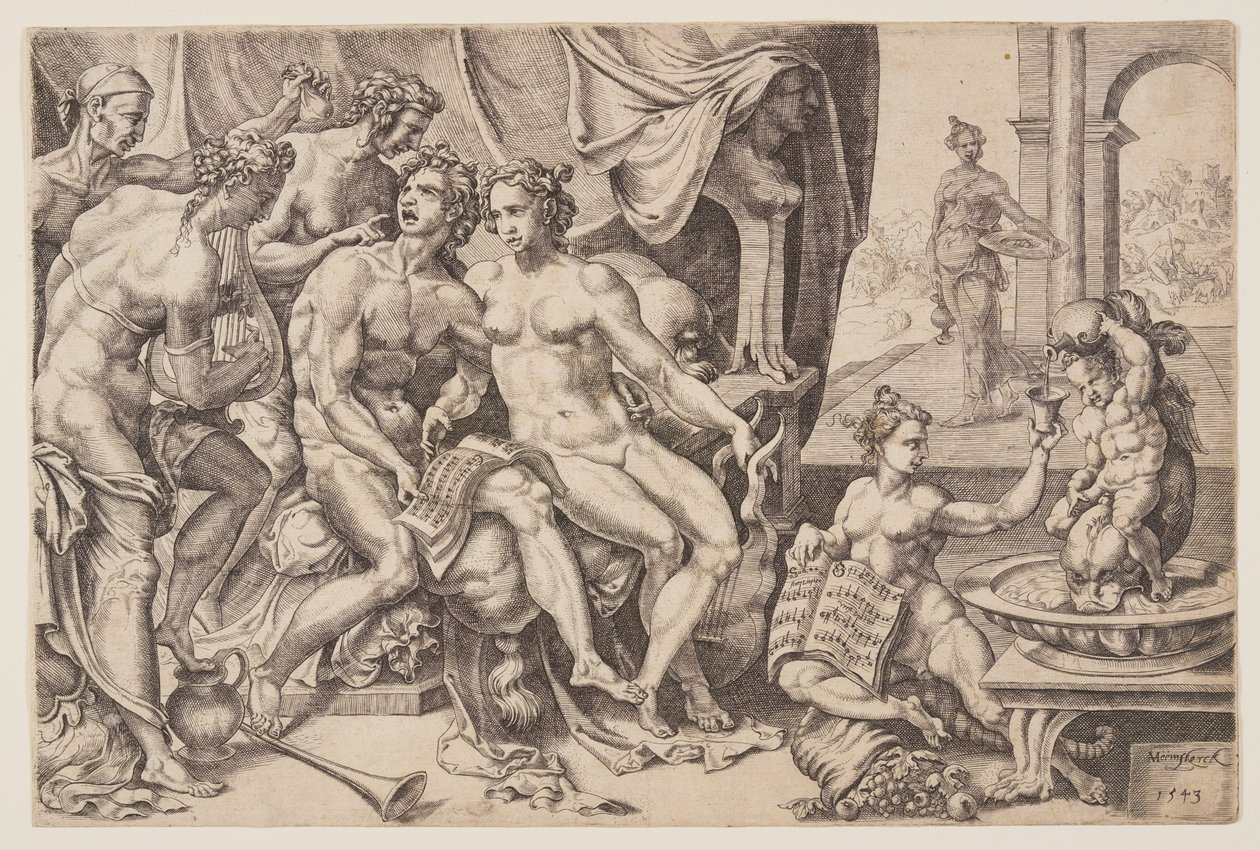 Le fils prodigue dilapide son héritage en se prostituant - Cornelis Bos