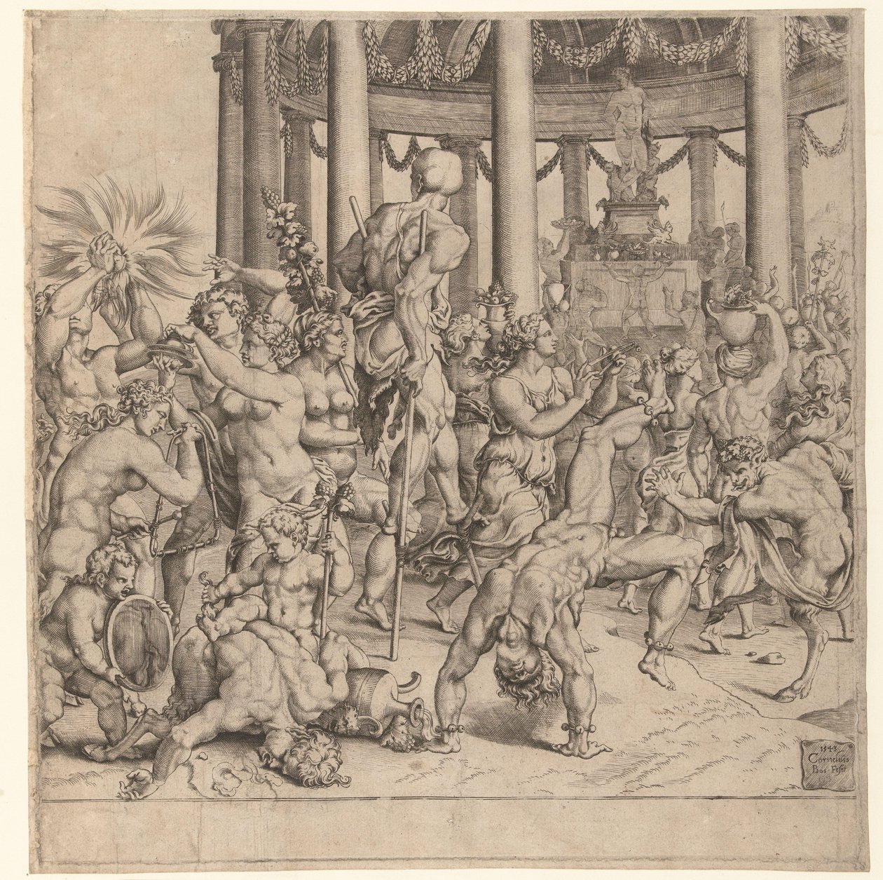 Triomphe de Bacchus, plaque de droite - Cornelis Bos