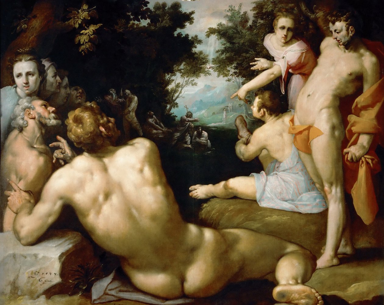 Le Baptême du Christ - Cornelis Cornelisz. Haarlem van