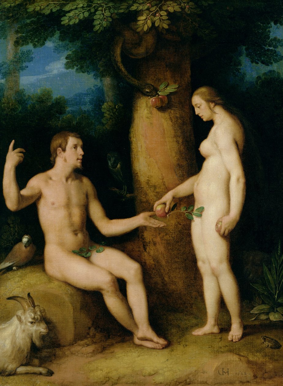 Adam et Ève, 1622 - Cornelis Cornelisz van Haarlem