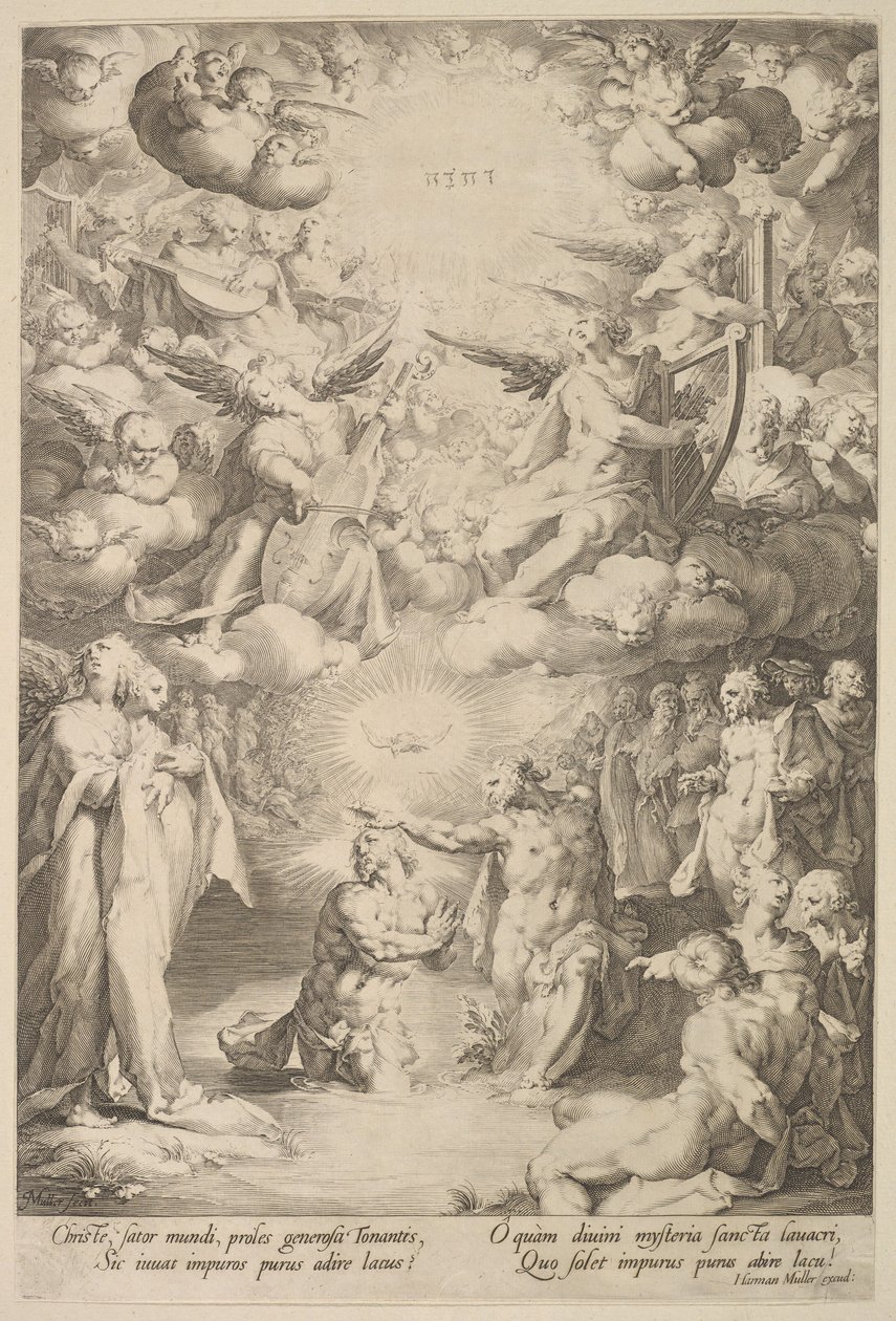 Baptême du Christ, ca. 1600 - Cornelis Cornelisz van Haarlem